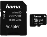 Hama microSDXC 64GB Class 10 UHS-I 80MB/s + SD-Adapter
