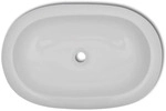 vidaXL Keramik Waschtisch Waschbecken Oval Wei&szlig; 63 x 42 cm
