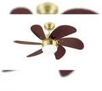 Westinghouse Deckenventilator Turbo Swirl Messing 76 cm mit Licht 76