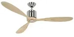 AEROPLAN ECO 132, Ventilator ohne Licht helles Nickel und helles Holz, CasaFan
