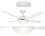 Hunter Deckenventilator Sonic Wei&szlig; mit Licht & Fernbedienung 132