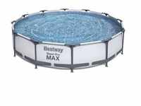 Bestway Steel Pro MaxTM Pool Set, Ø 3.66 m x 76 cm, 6.473 L, grau