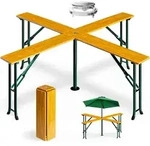 Casaria XXL Stehtisch Partytisch Quattro Klappbar Holz