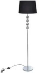 vidaXL Stehlampe mit 4-Kugel-Dekoelement Schwarz