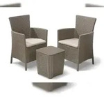 Keter 3-tlg. Garten-Sitzgruppe Iowa Cappuccino-Braun 224383