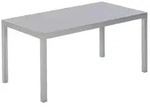 Merxx Tisch, 150 x 90 cm, Aluminium/Glas, Silber/Grau