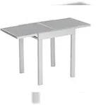 Merxx Balkonausziehtisch 65 (130) x 65 cm, Aluminium/Glas, Silber/Grau
