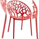 CLP Gartenstuhl Hope Kunststoff HBT: 80x59x60 cm rot