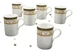 CreaTable Majestosa Schwarz Kaffeebecher 6-tlg Porzellan