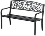 Outsunny - Gartenbank - L127 x B60 x H87 cm - schwarz