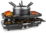 Klarstein Entrecote 2-in-1 Raclettegrill & Fondue Naturstein 1100W 8 Personen...