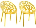 CLP 2er Set Gartenst&uuml;hle Hope Kunststoff HBT: 80x59x60 cm gelb