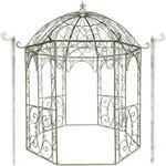 CLP Pavillon Leila Metall HBT: 313x284x263 cm antik-gr&uuml;n