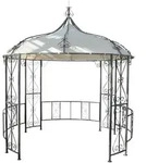 Mendler Pergola Almeria, Rundpavillon Garten Pavillon, stabiles Stahl-Gestell...