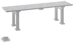Blome Gartenbank Mono l, 3-Sitzer, 2 Standf&uuml;&szlig;en, Wei&szlig;, von PROREGAL