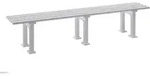 Blome Gartenbank Mono ll, 4-Sitzer, 3 Standf&uuml;&szlig;en, Wei&szlig;, von PROREGAL