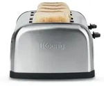 H.Koenig Toaster TOS14 / 4 Scheiben / Breite Schlitze / 6 Br&auml;unungsebenen