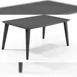 KETER Allibert Lima Tisch Anthrazit - wetterfest, Garten-Esstisch, Outdoor | FINAL
