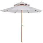 Outsunny - Sonnenschirm - 265Lx265Wx264Hcm - Cremewei&szlig;