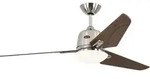 Eco Aviatos 132, Ventilatore cromo satinto e noce con Luce, CasaFan