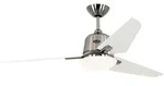 Eco Aviatos 132, Ventilatore cromo satinto e bianco con Luce, CasaFan