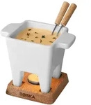 Boska Tapas Fondue Bianco - Kleines Fondueset - F&uuml;r K&auml;sefondue und Warme Saucen -