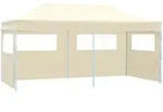 vidaXL Pop-Up-Partyzelt Faltbar Creme 3&times;6 m