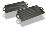vidaXL Grillplatte Wendeplatte 2 Stk. Gusseisen 38x23 cm
