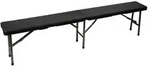 Perel Klappbank, klappbar, wetterfest, Tragegriff, Rattan-Optik, maximal 400 kg,