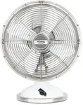 H.Koenig JOE50 Tischventilator / Retro-Design / Metall / wei&szlig;