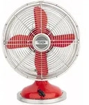 H.Koenig JOE50 Tischventilator / Retro-Design / Metall / rot