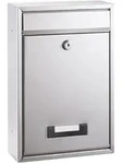 Alco Briefkasten Metall lackiert 215x85x320mm silber
