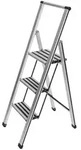 WENKO Alu-Design Klapptrittleiter 3-stufig Silber
