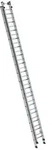 Schiebeleiter, Aluminium, 2-teilig, 2 x 16 Sprossen, rutschsichere