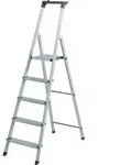 Stufenstehleiter Alu.3Stufen einseitig begehbar elox.Holme Arbeitsh&ouml;he ca.2600mm