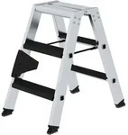 Stufen-Stehleiter beidseitig begehbar mit clip-step relax 2x3 Stufen