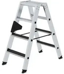 G&uuml;nzburger Steigtechnik Stufen-Stehleiter beidseitig begehbar mit clip-step R13 2x4