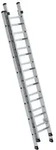 Schiebeleiter, Aluminium, 2-teilig, 2 x 8 Sprossen, rutschsichere