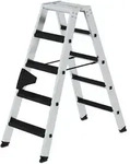 Stufen-Stehleiter beidseitig begehbar mit clip-step relax 2x5 Stufen