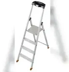 Stufenstehleiter Solido, Aluminium, extrem rutschfeste Plattform, 4 Stufen