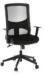B&uuml;rostuhl / Chefsessel LAVITA Netzstoff schwarz / schwarz hjh OFFICE