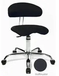 Topstar B&uuml;rostuhl / Rollhocker SITNESS 40 Stoff schwarz Chrom