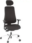 B&uuml;rostuhl / Chefsessel PRO-TEC 400 Stoff schwarz Alu poliert hjh OFFICE