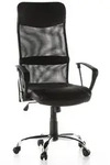B&uuml;rostuhl / Chefsessel ARTON 20 Netz / Kunstleder schwarz Chrom hjh OFFICE