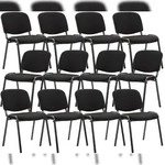 CLP 12er Set Besucherstuhl Ken Stoff schwarz