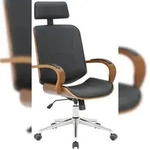 CLP B&uuml;rostuhl Dayton Kunstleder HBT: 118x70x70 cm walnuss schwarz