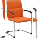 CLP Freischwinger Seattle Kunstleder Kunstleder HBT: 92x57x59 cm orange