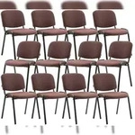 CLP 12er Set Besucherstuhl Ken Stoff braun