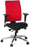 B&uuml;rostuhl / Drehstuhl PRO-TEC 350 Stoff schwarz/rot hjh OFFICE