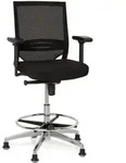 Arbeitsstuhl / Counterstuhl TOP WORK 77 Netzstoff schwarz hjh OFFICE